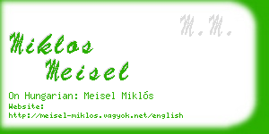 miklos meisel business card